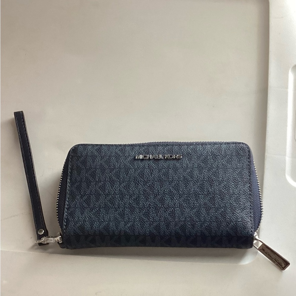 Michael Kors Denim Blue Wristlet